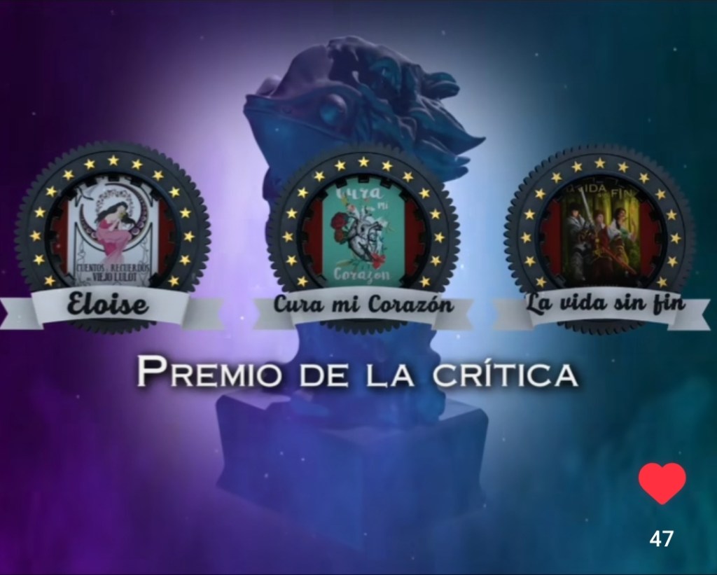 Imagen sobre los premios Kmleon con las portadas de los tres libros finalistas en el Premik a la crítica